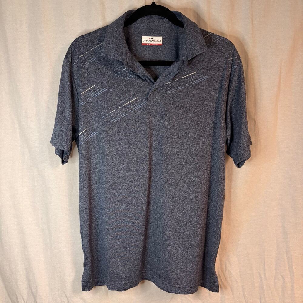 Grand Slam Performance Gray Heather Golf Polo Shirt Men's Medium